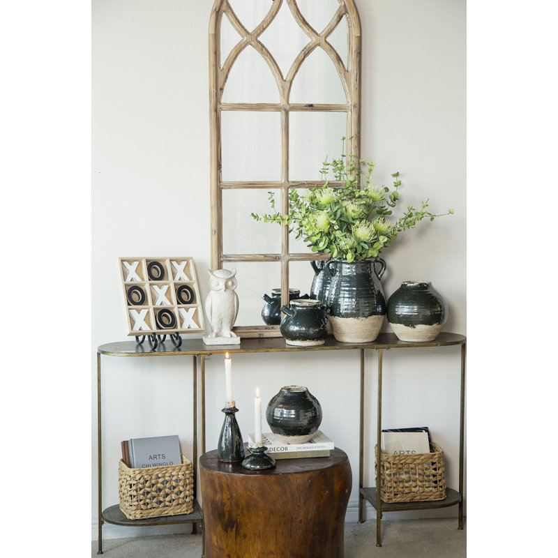 Dark Green Round Rustic Terracotta Vase