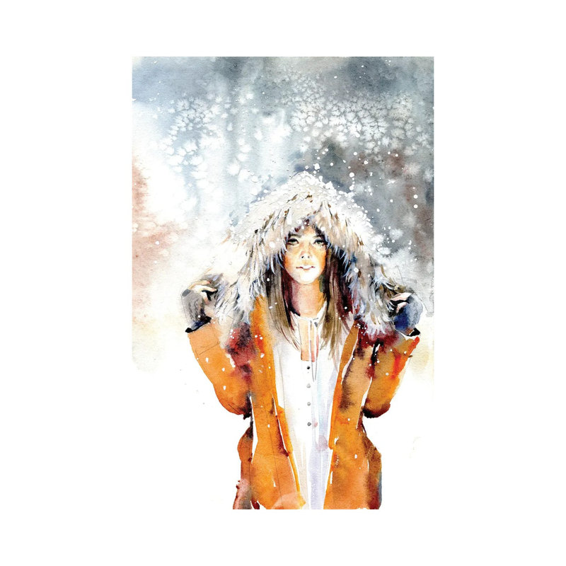 In The Snow by Marina Ignatova - Wrapped Canvas Painting, 101.6 cm H x 66.04 cm W