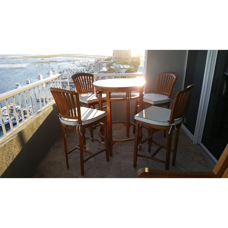 Bauman Outdoor Teak Bar Stool