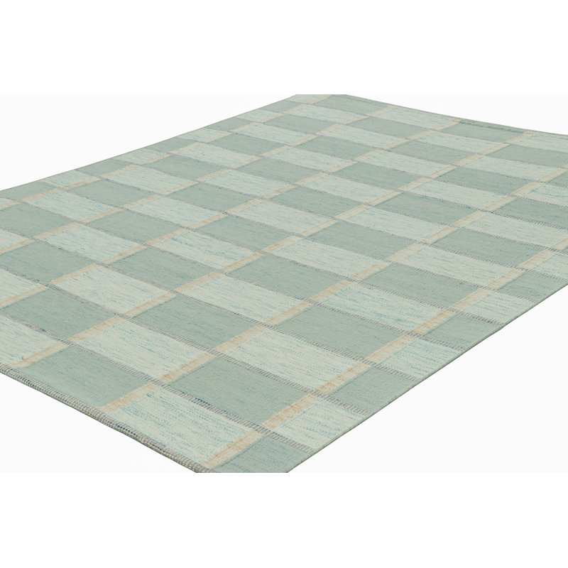 Scandinavian Wool Geometric Area Rug, Rectangle 8' x 10'