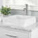 Chevington Asher Marble Rectangular Vessel Sink 15.35'' Marble Rectangular Bathroom Sink