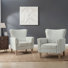 Fauteuils Arching l 31 "en polyester avec pieds en bois massif