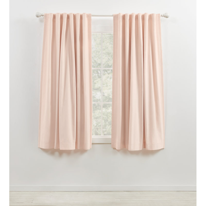 Lauren Ralph Lauren Velvety Room Darkening Solid 100% Cotton Velvet with Lining Back Tab/Rod Pocket Curtain Panel, 52" x 63"