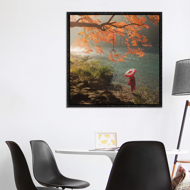Autumn In Japan XVII by Daniel Kordan - Print on Canvas, Black Framed, 93.98 cm H x 93.98 cm W