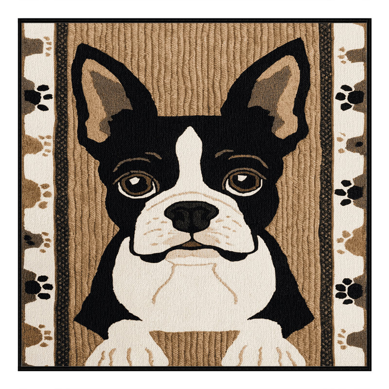  Tapis lavable Boston Terrier Dogs, Carré 6 pi