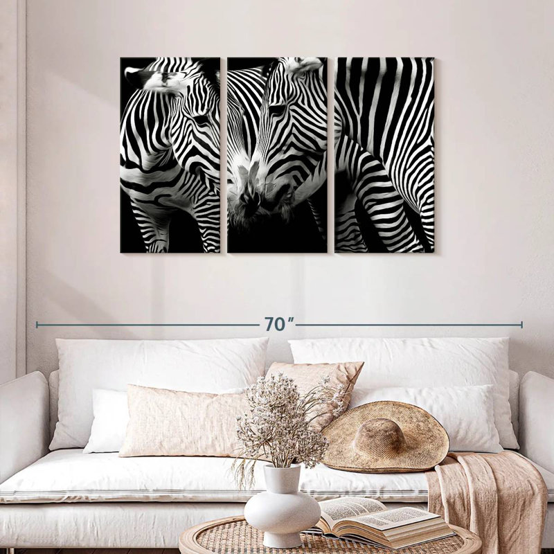 Brampt Nuzzling Zebra, 28" H x 45" W