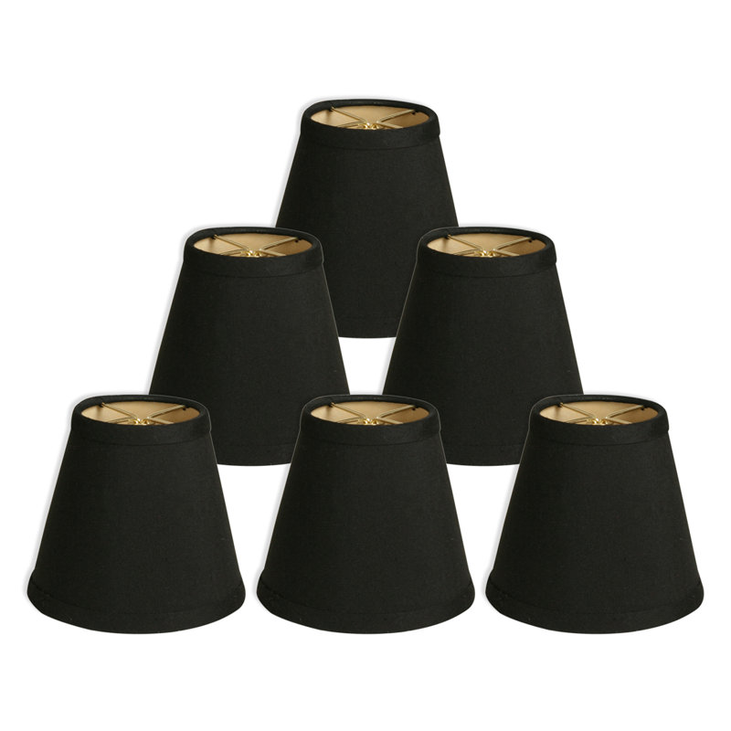 4.5'' H Silk Empire Candelabra Shade, Black