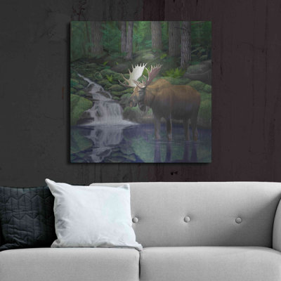 "Woodland Moose" par Chris Dobrowolski sur métal
