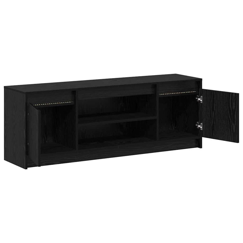 TV Cabinet 139.5 X 34 X 50 Cm Engineered Wood, Black