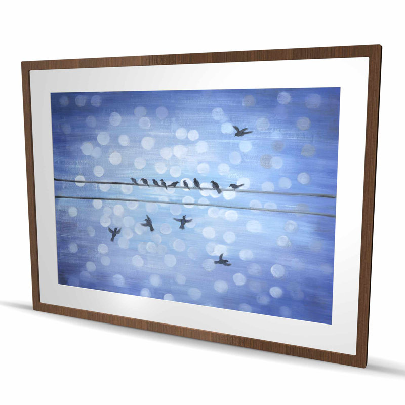 «Birds on a Wire», reproduction encadrée contemporaine
