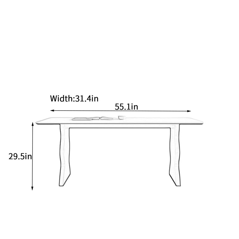 Heier, H 29,5 po x L 55,1 po x l 31,4 po