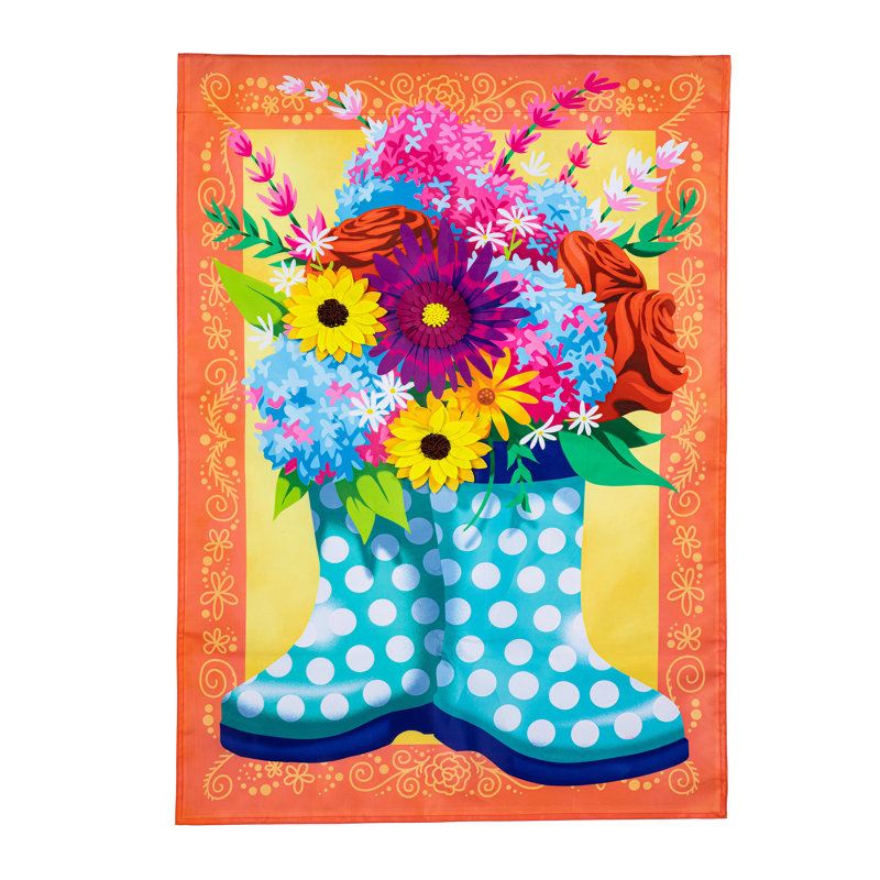 Drapeau de maison floral