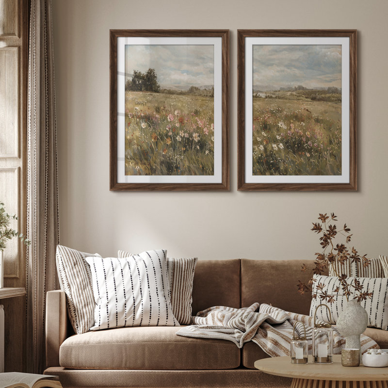 Premium Framed Wall Art Vintage Fine Art Antique Classic for Bedroom - 26"x36" Set of 2, Framed Print With Mat