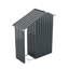 Solution de rangement 2 en 1 en acier galvanisé, imperméable et fiable, idéale pour les outils de jardinage, bois facile à assembler avec indicateurs, compartiment verrouillable, brun, capacité de charge de la tablette: 70 lb