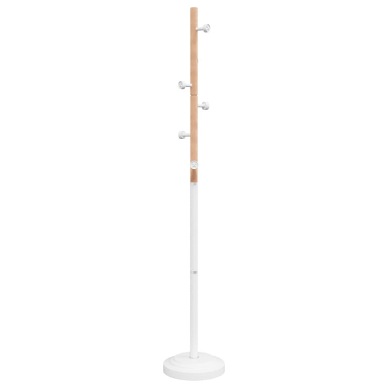 Nurbi Iron Freestanding Coat Rack, White