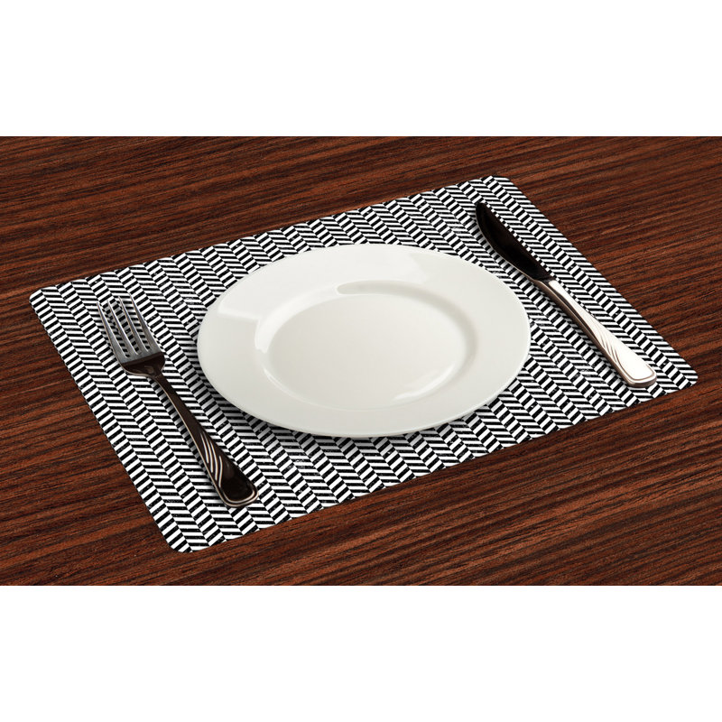 Polyester Chevron Rectangle Placemat