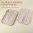 Guein Rectangle Natural Marble Tray,Travertine Silver