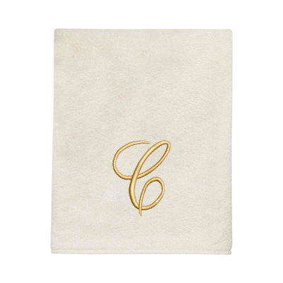 Serviette de bain Winston Porter Zakaryan, lettre C