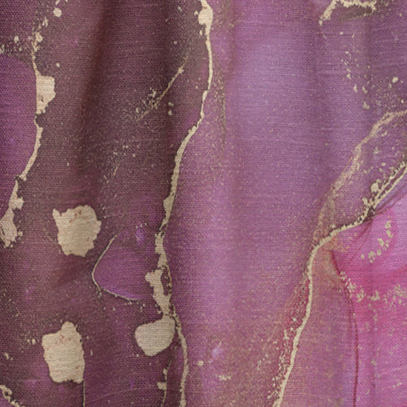 Panneau de rideau simple semi-diaphane avec passe-tringle Abstract, L 52 po x L 95 po, Purple /Grey
