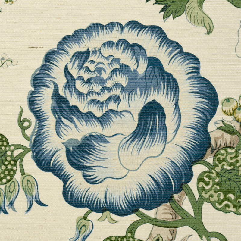 Josephine Sisal Wallpaper, Blue