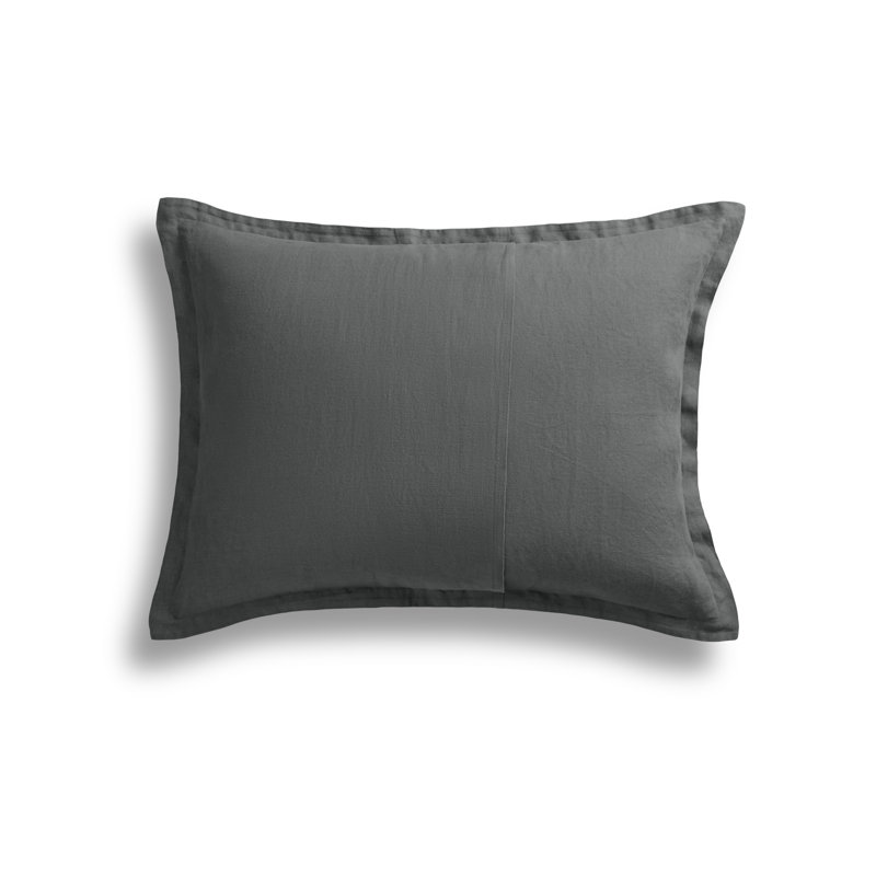 Stone Washed Duvet Cover, Queen Duvet Cover + 2 Queen Shams, Charcoal