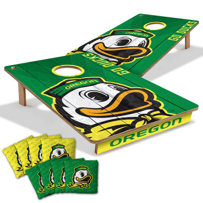 YouTheFan NCAA Professional Wood 2'x3' Cornhole Board w/ Logo Bags