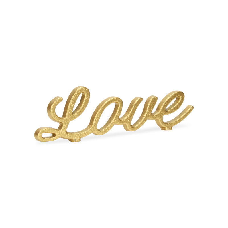 Moncrief Text & Numbers Letter Block, Gold