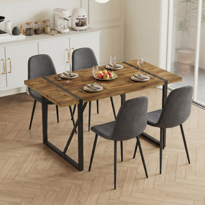 Ensemble de salle à manger 5 pièces avec chaises rembourrées