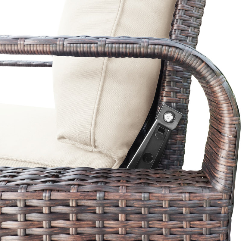 Fauteuil inclinable Luecke, Beige, Brun
