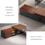 Bureau brun moderne en forme de L de 102,36 po-1629393354
