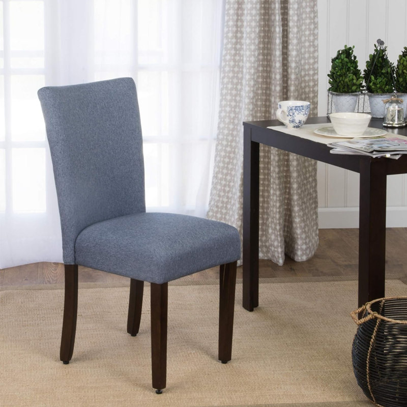 Chaise de salle à manger Parson rembourrée Carista, Minuit Lance