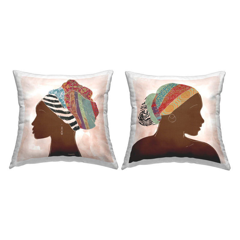 Ensemble de 2 coussins décoratifs uniques par African Robinson