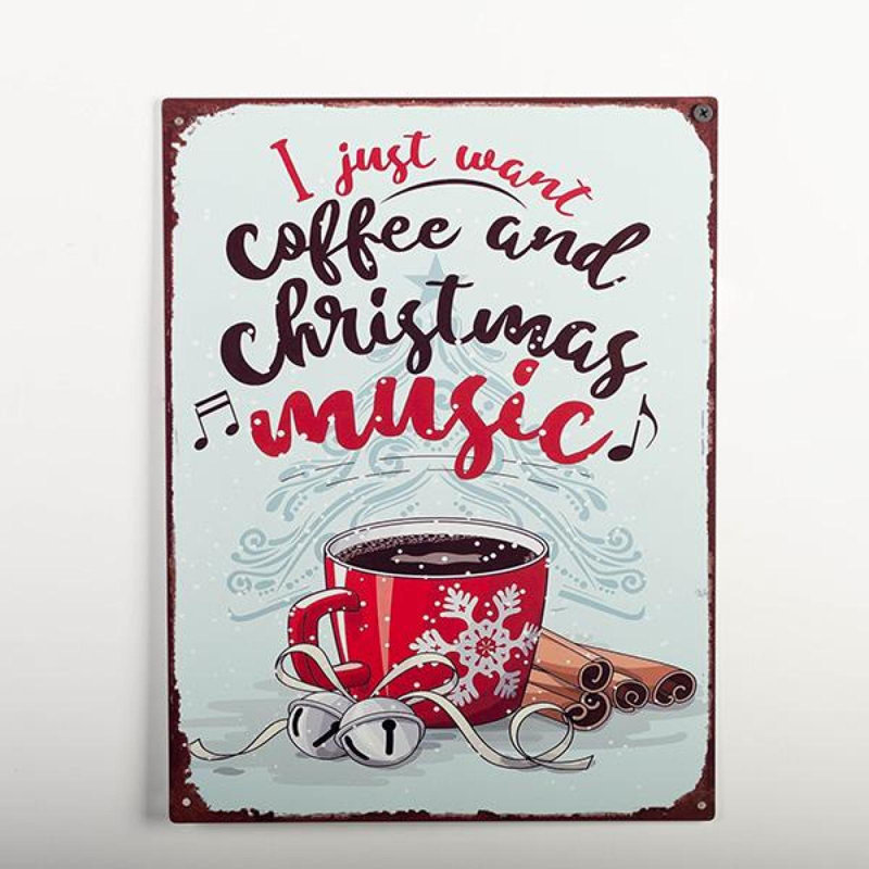 I Just Want Coffee and Christmas Music On Metal
