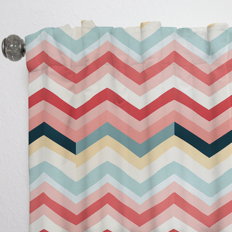Motif à chevrons moderne et chic - Rideau à chevrons - Rideau à chevrons obscurcissant - 1 panneau, L 52 po x L 108 po