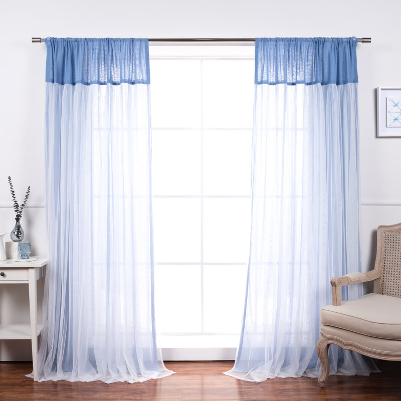 Duluth Sheer Curtain Pair, Sky