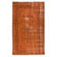 Tapis turc orange fait à la main 5,3 x 8,5 pi avec tapis turc recyclé