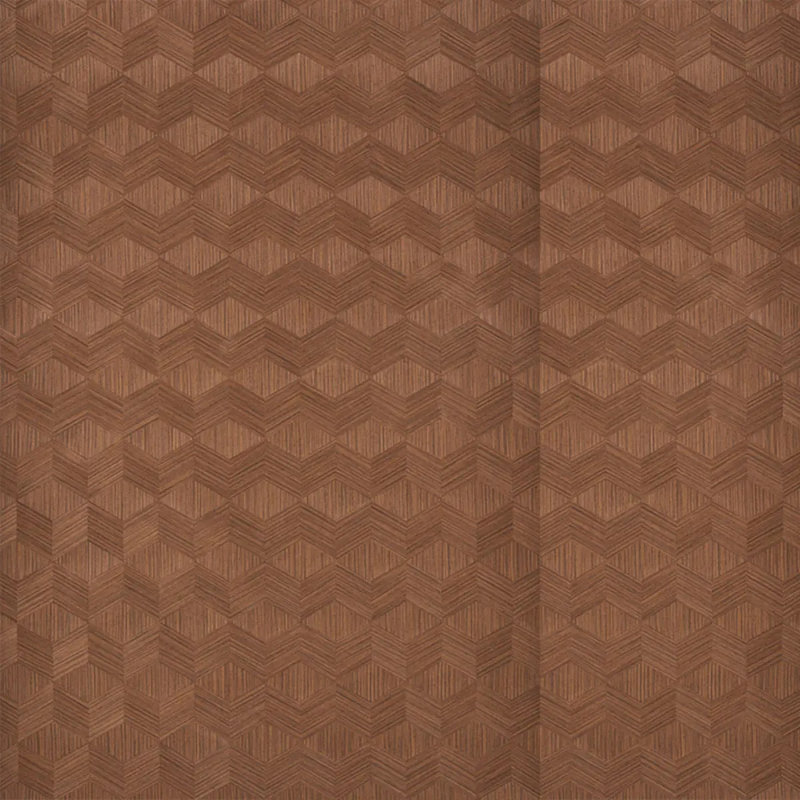 Papier peint à chevrons, Noyer