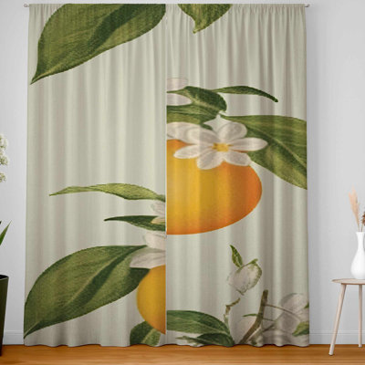 Suspended Oranges Blackout Window Curtains | Home Decor Pair