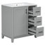 Meuble-lavabo moderne de 30 pouces avec lavabo en céramique et rangement à fermeture en douceur-1092207380