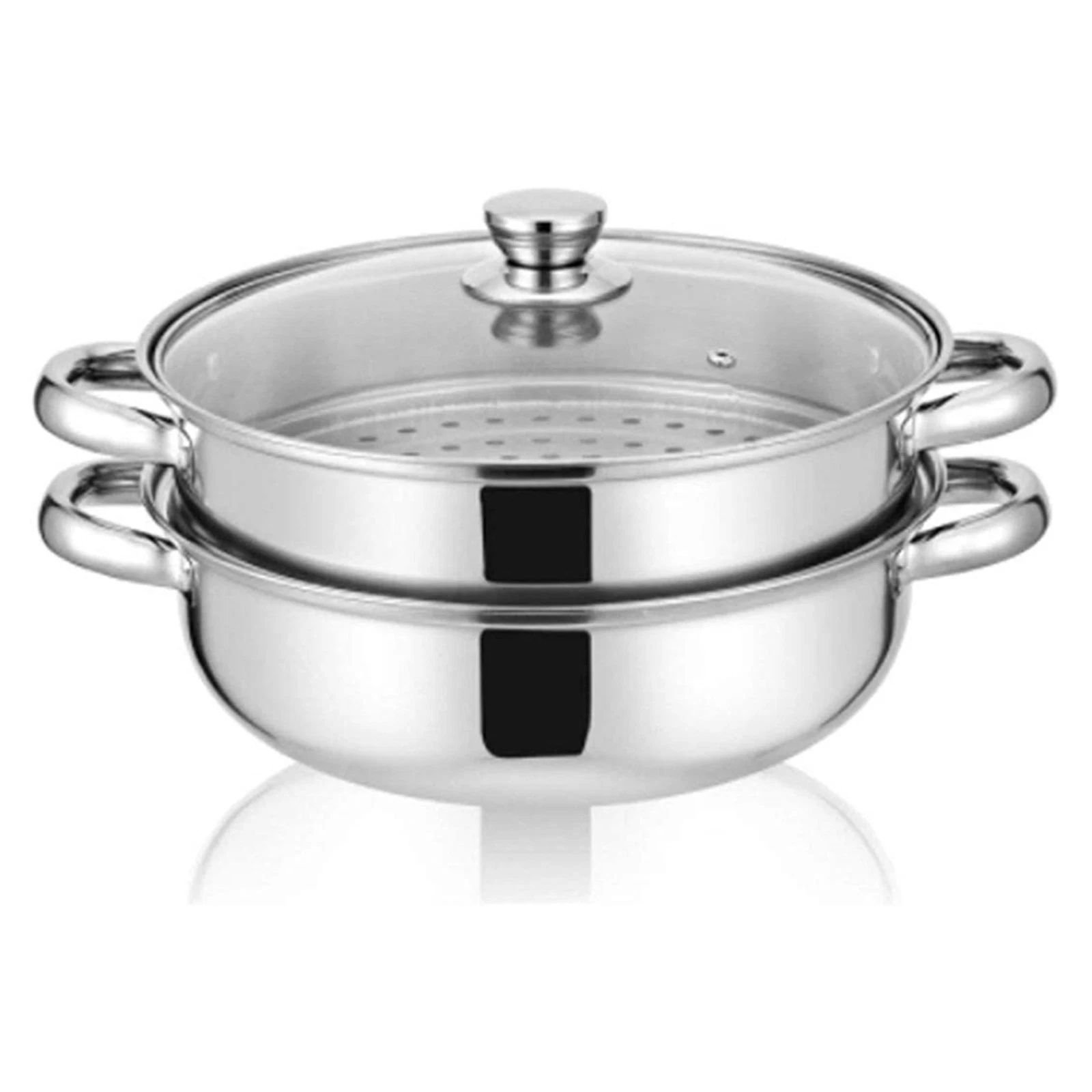 Tramontina 3 Piece Set Nonstick Everyday Pan With Glass Lid, 5.5 qt + Stainless-Steel Steamer 