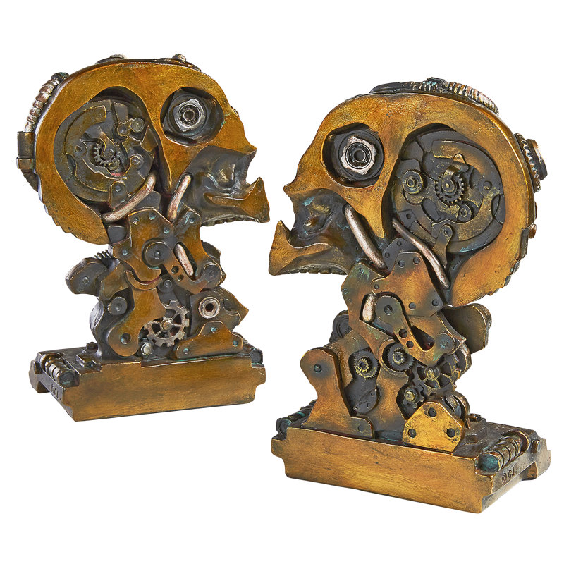 Cyborg Skeleton Bookends
