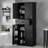 [Video] Bathroom Storage Cabinet With Multi-Functional Storage Space, Drawer With Slide Rails, Adjustable Shelf, Black-1120971649