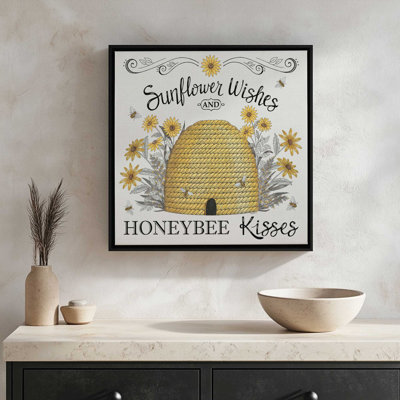 «Sunflower Wishes and Honeybee Kisses» par Deb Strain, reproduction d'art