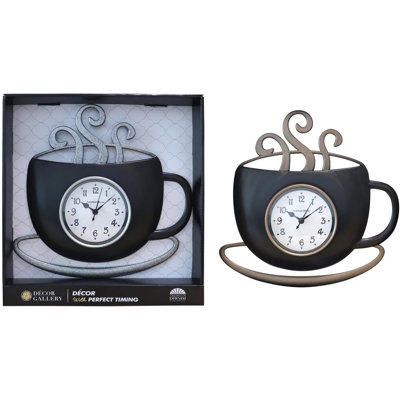 No-ticking Coffee Cup Wall Clock