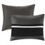 Édredon 7 pièces en faux suède double - noir 3 coussins décoratifs avec différents motifs lavables et froissables à la machine-116011227-116011224