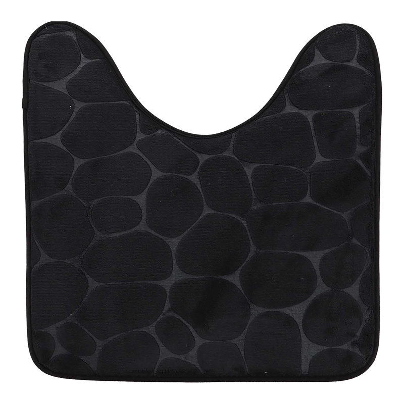 Mousse à mémoire de forme en microfibre Pebbles 3D 20 pi x 20 po, Noir