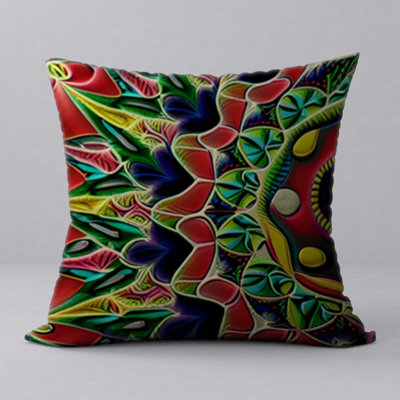 Floral Reversible Throw Pillow