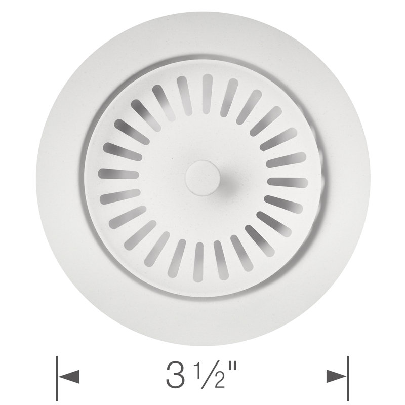 SILGRANIT-Matched Metal Disposal Waste Flange, White
