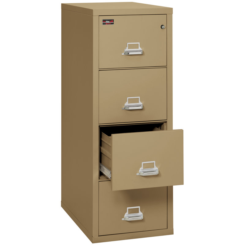 21.3125'' Wide 4 -Drawer Steel File Cabinet, Sand, Key Lock