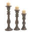 Ensemble de 3 chandelles en bois